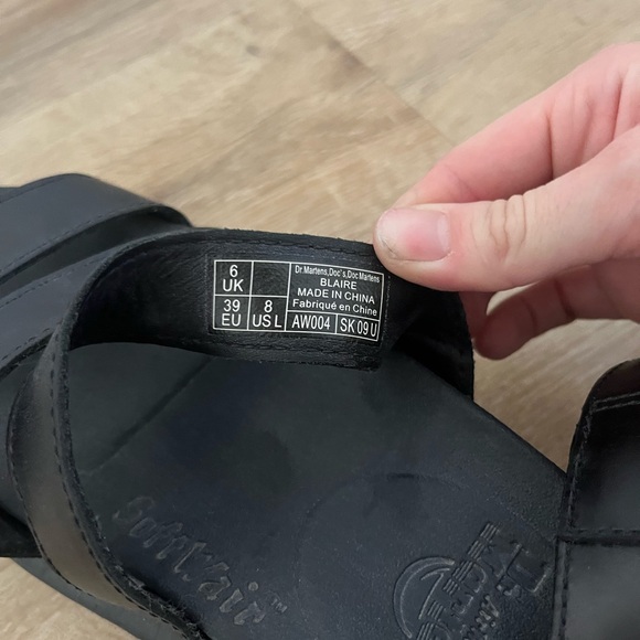 Dr. Martens Black Leather Sandals - Picture 5 of 5